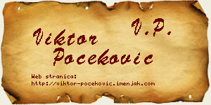 Viktor Počeković vizit kartica